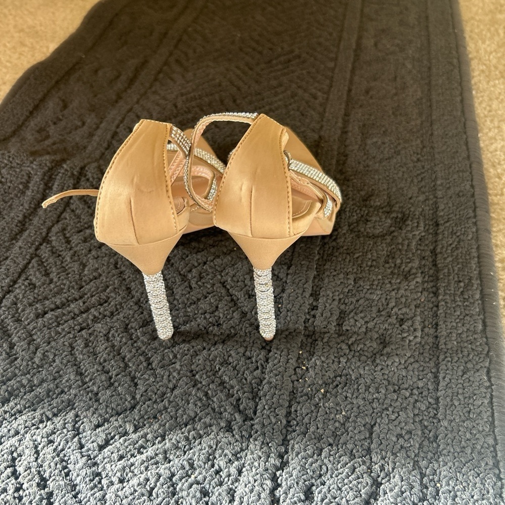 Women's Rhinestone Sandals - Nude - Picture 5 of 7